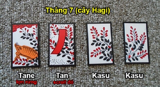 Các điểm của từng bộ Yaku trong chơi bài Hoa Hanafuda