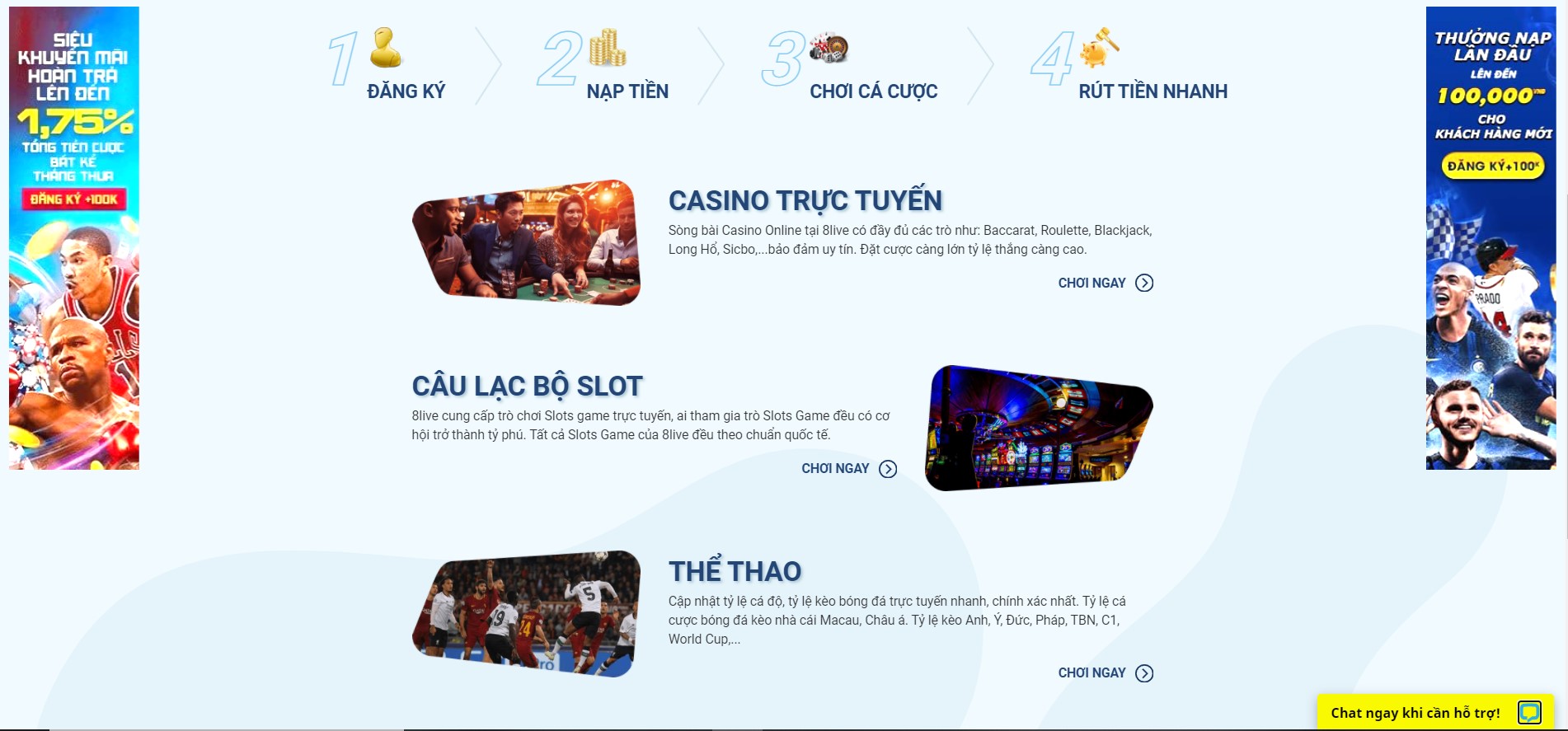 Ưu điểm vượt trội ở tại 8Live